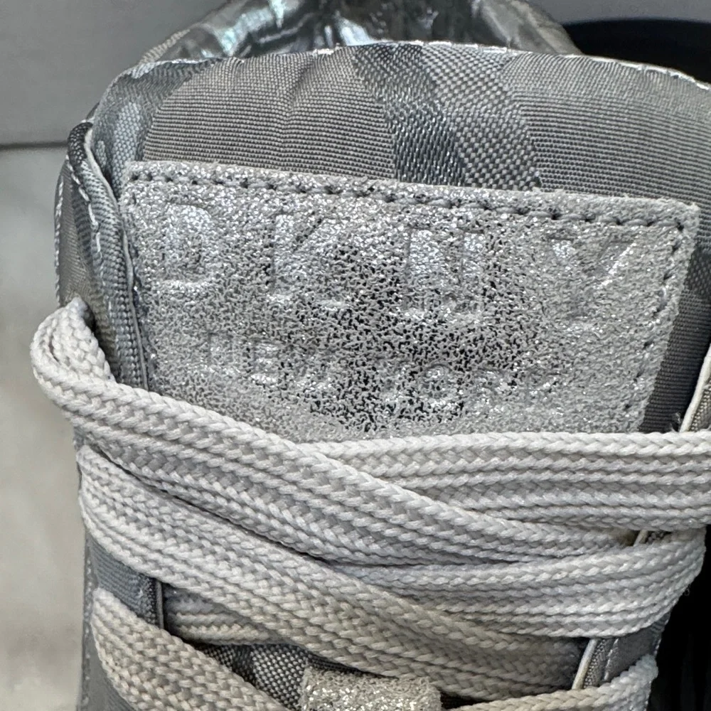 DKNY Men's Gray Camouflage High-Top Sneakers